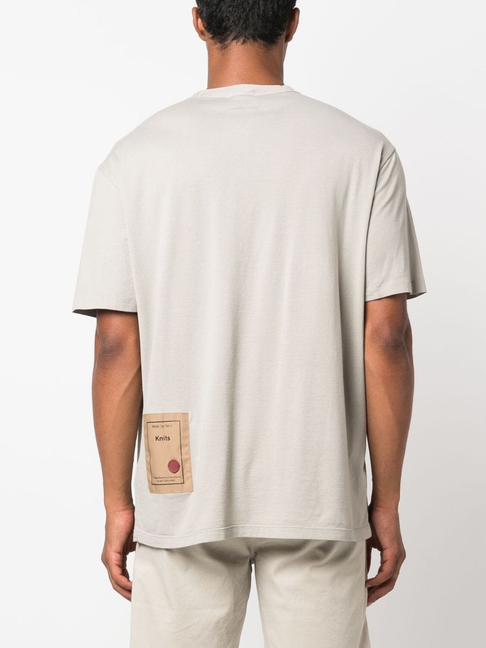 logo-patch cotton T-shirt - 4