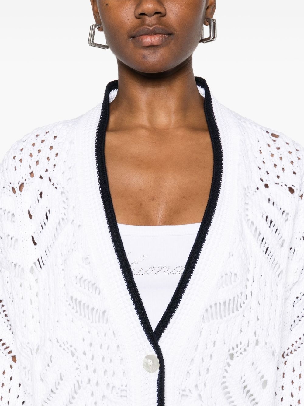 open-knit cardigan - 5