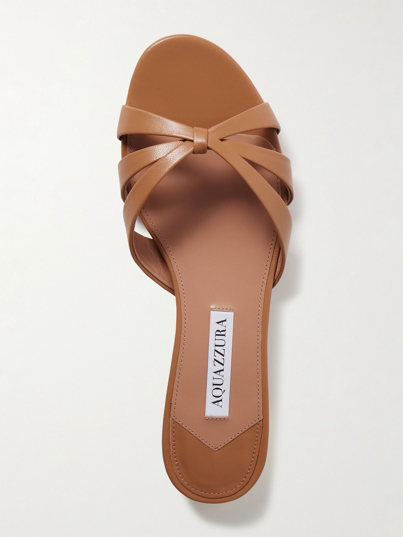 Tati leather slides Tan - 5