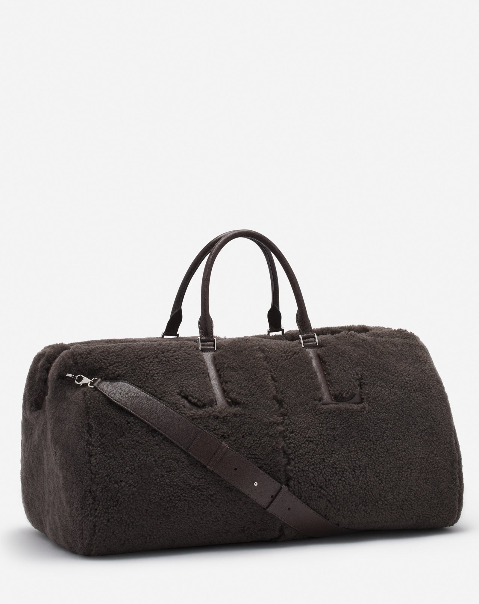 LANVIN X FUTURE SHEARLING TRAVEL BAG - 3