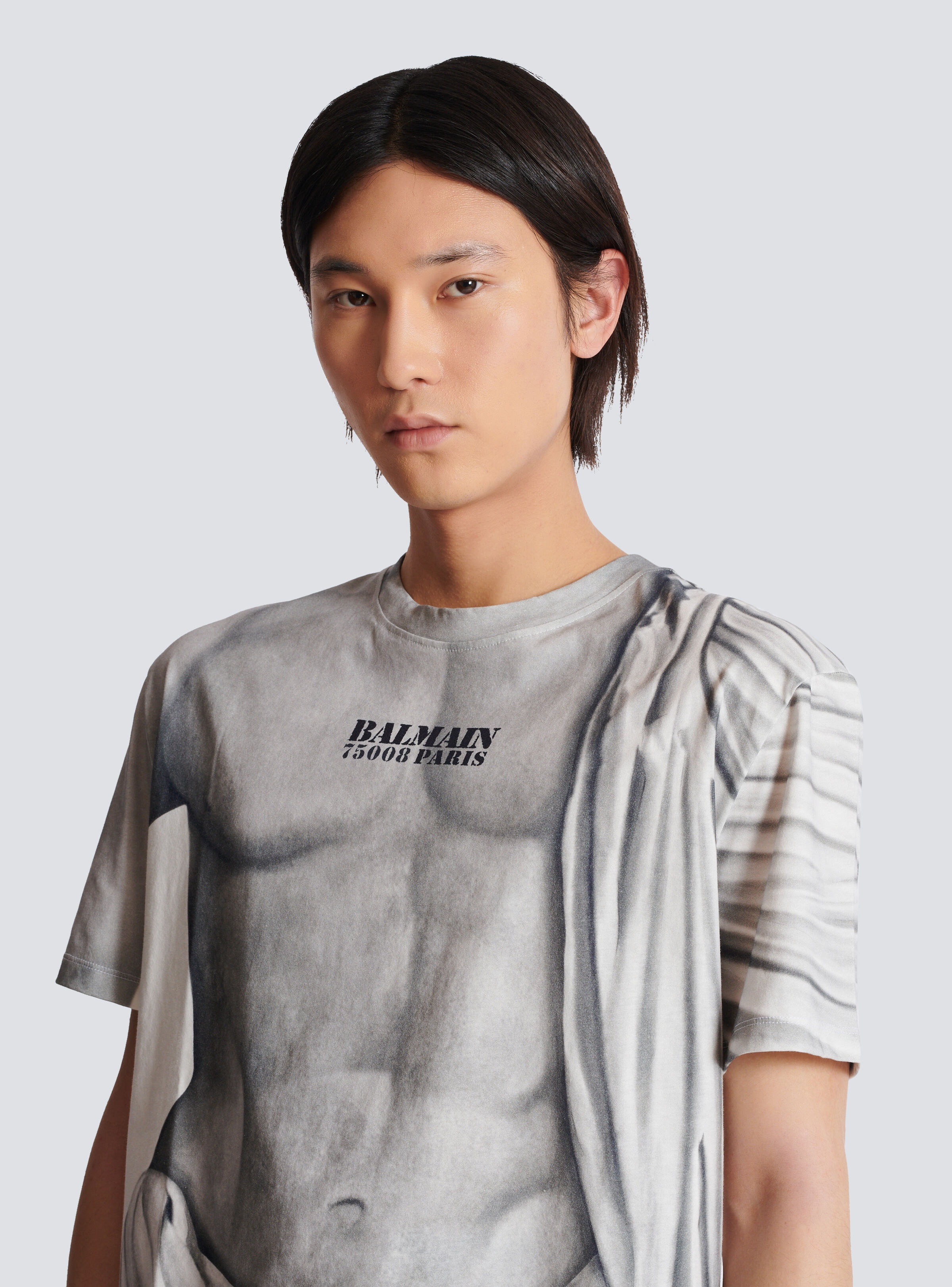 Logo T-shirt with Statue print - 7