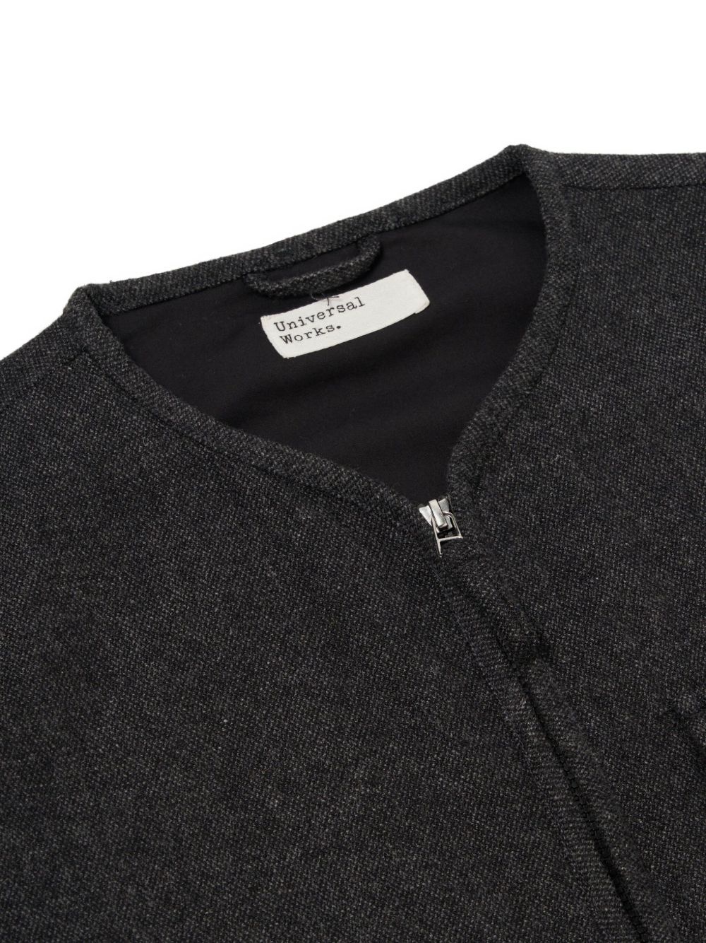 collarless jacket - 3