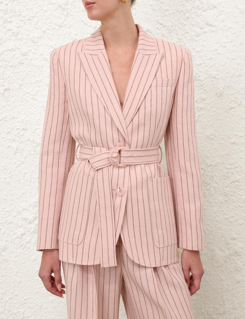 Zimmermann ALCHEMY LINEN BELTED BLAZER outlook