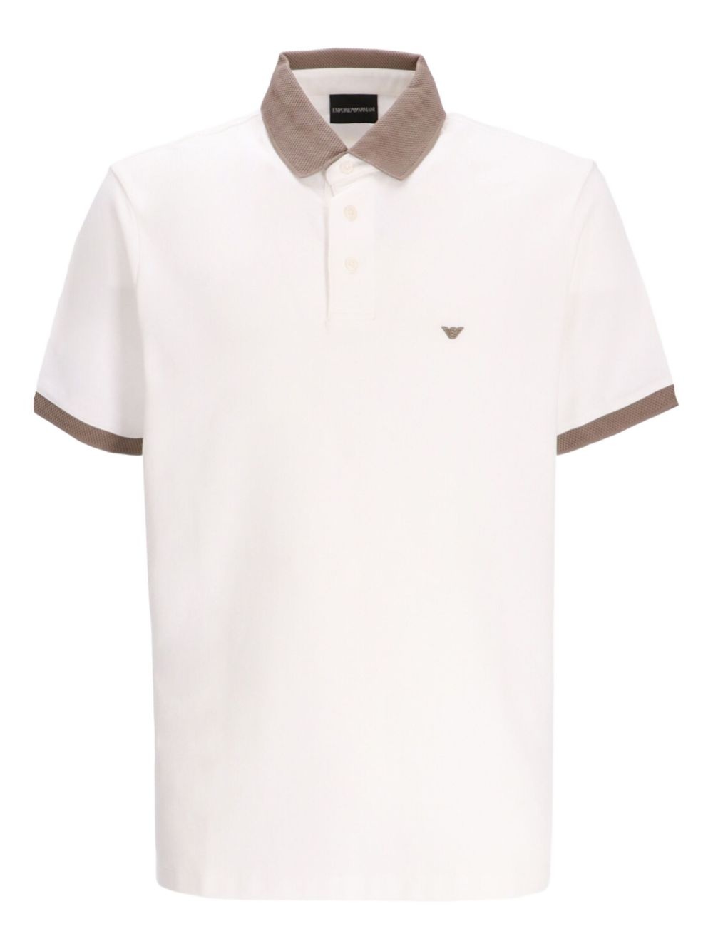 contrast-trim cotton polo shirt - 1