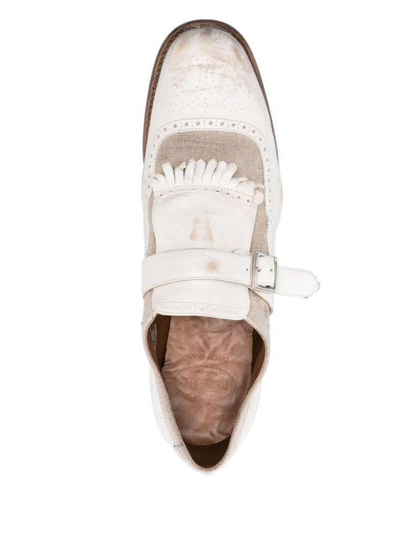 distressed-finish monk shoes 4