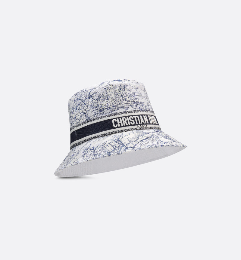 D-Bobby Toile de Jouy Scotland Small-Brim Bucket Hat 3