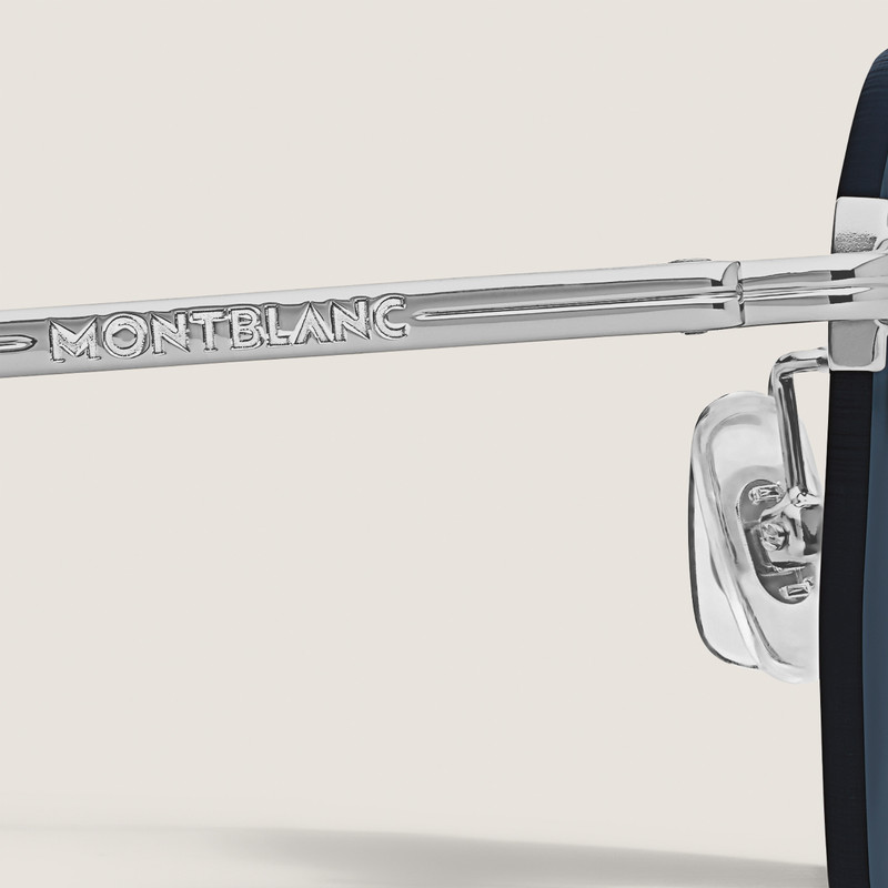 Round Sunglasses with Silver Coloured Metal Frame 3