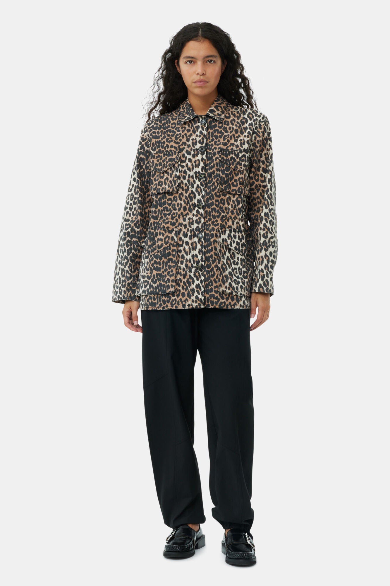 LEOPARD COTTON CANVAS JACKET - 3