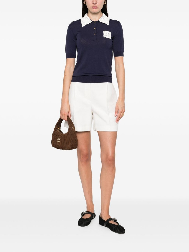 N°21 crochet-trimmed polo shirt outlook