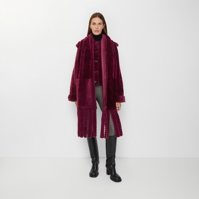 Detachable Scarf Shearling Jacket 3