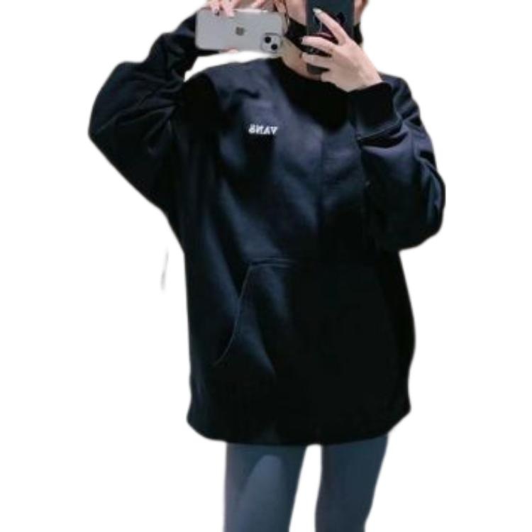 Vans Embroidered Logo Splicing Pullover Unisex Black VN0A5H9QBLK - 3