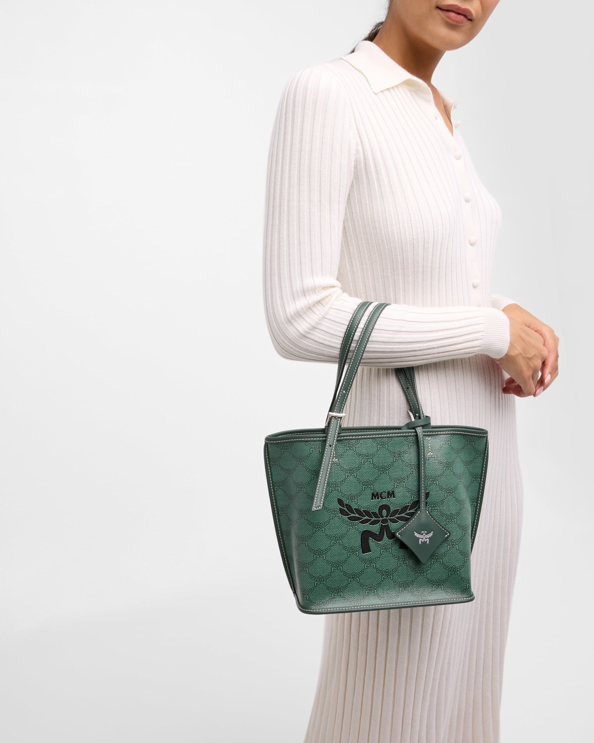 Lauretos Monogram Canvas Shopper Tote Bag - 3