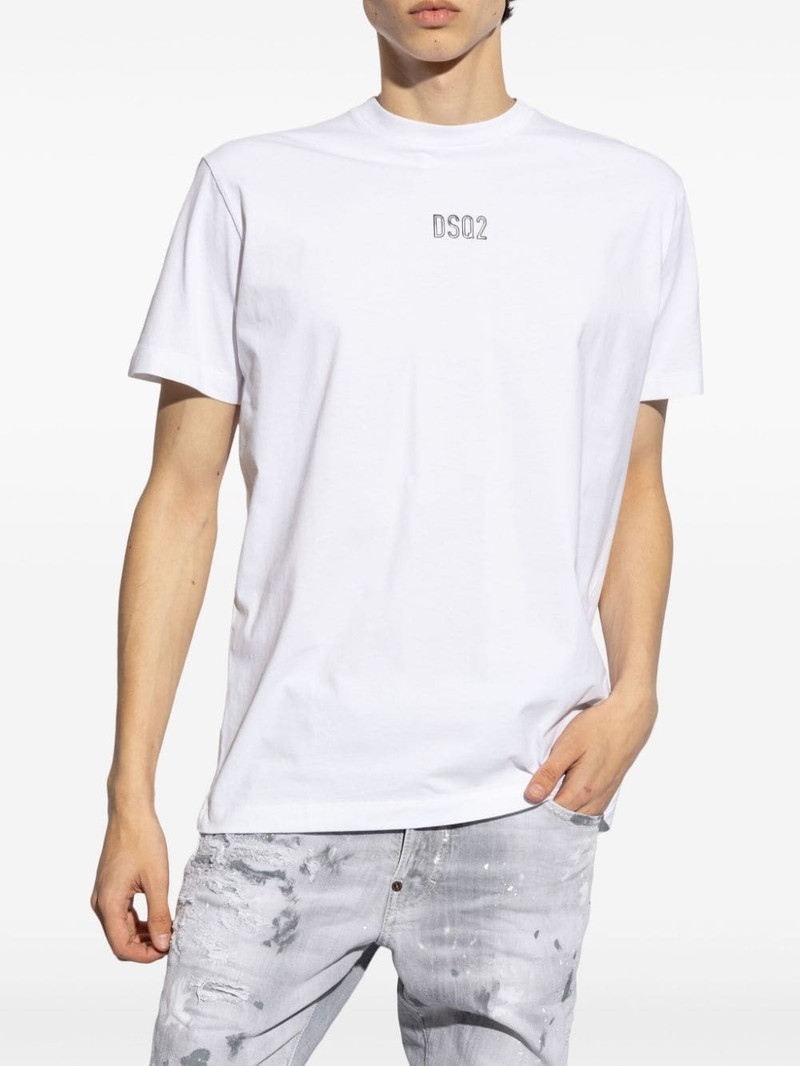 logo-stamp cotton-blend T-shirt 3