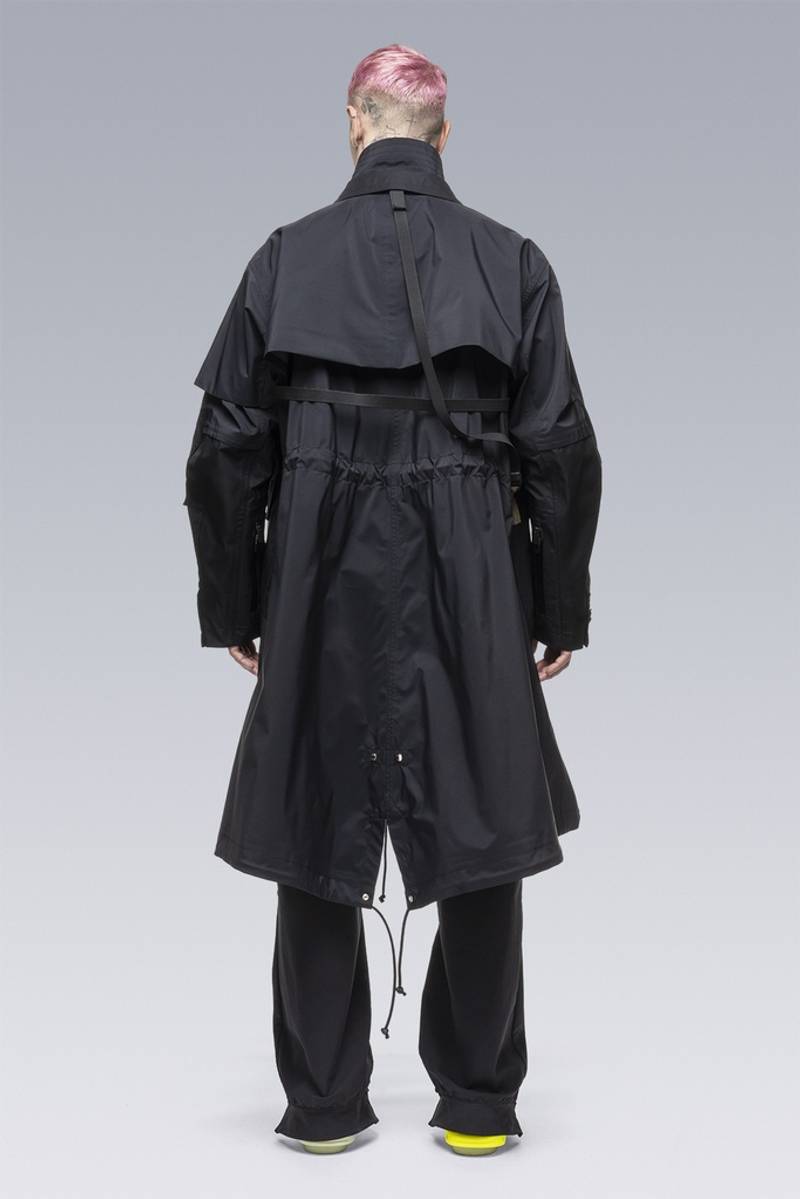 SAC-J2760 sacai / ACRONYM Trench Coat Black 4