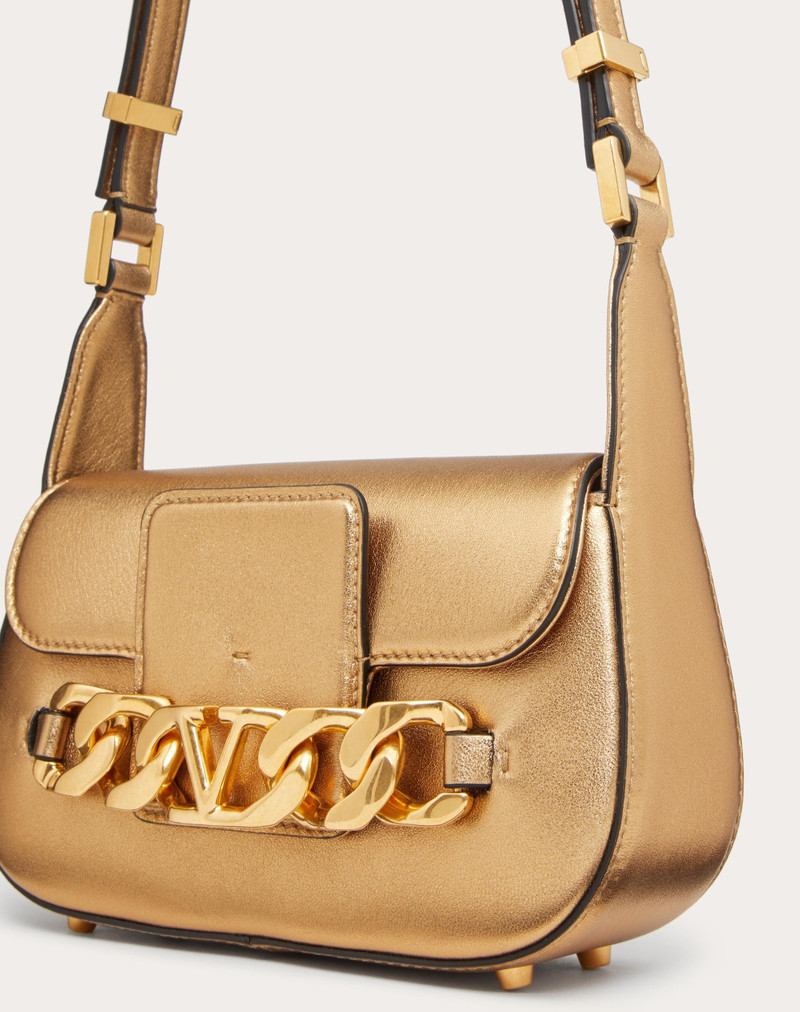 VLOGO CHAIN SMALL LAMINATED NAPPA SHOULDER BAG 5