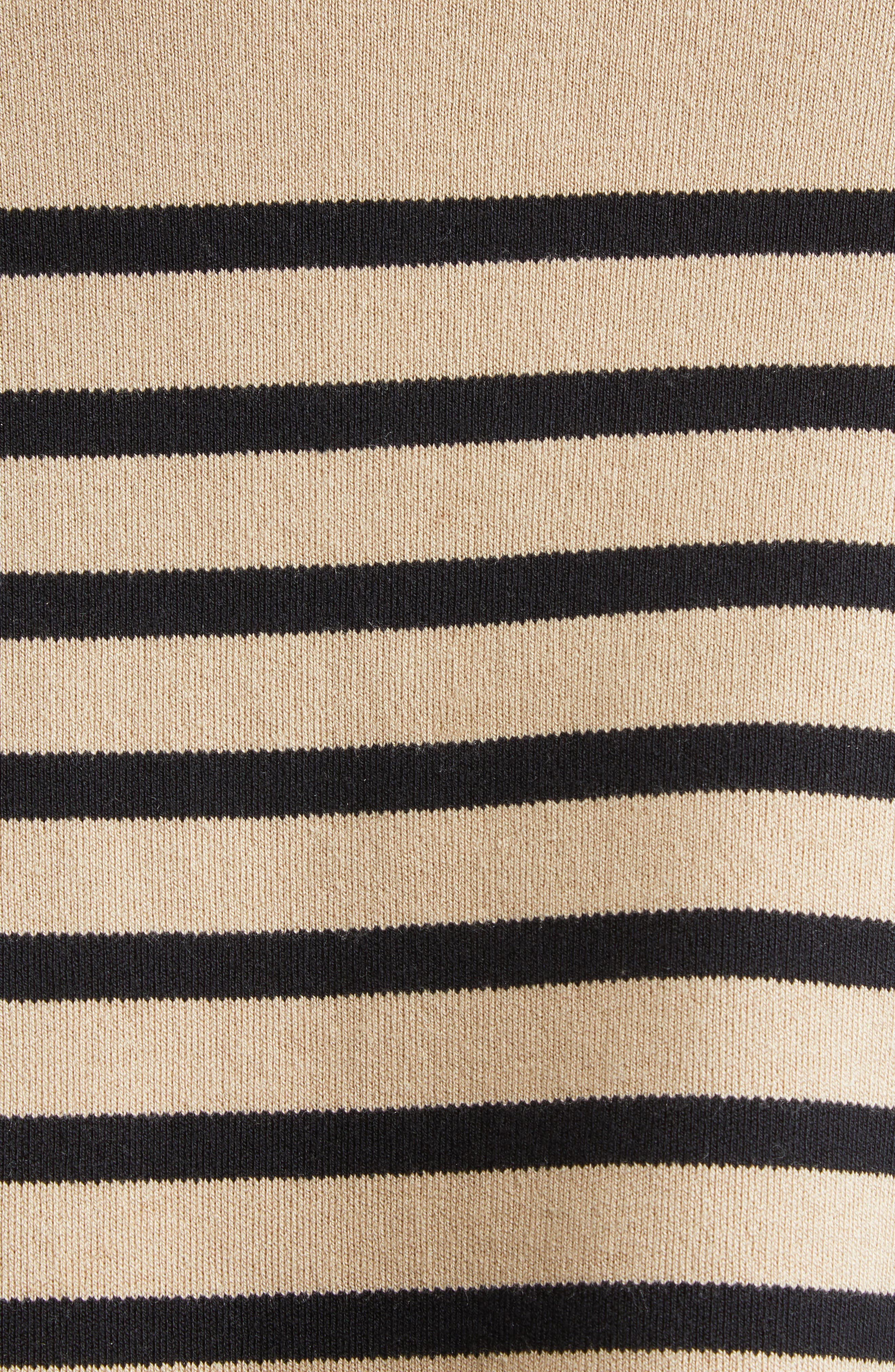 Altuzarra Ronnie Stripe Boatneck Silk & Cotton Sweater in Hazelwood/Black at Nordstrom - 7