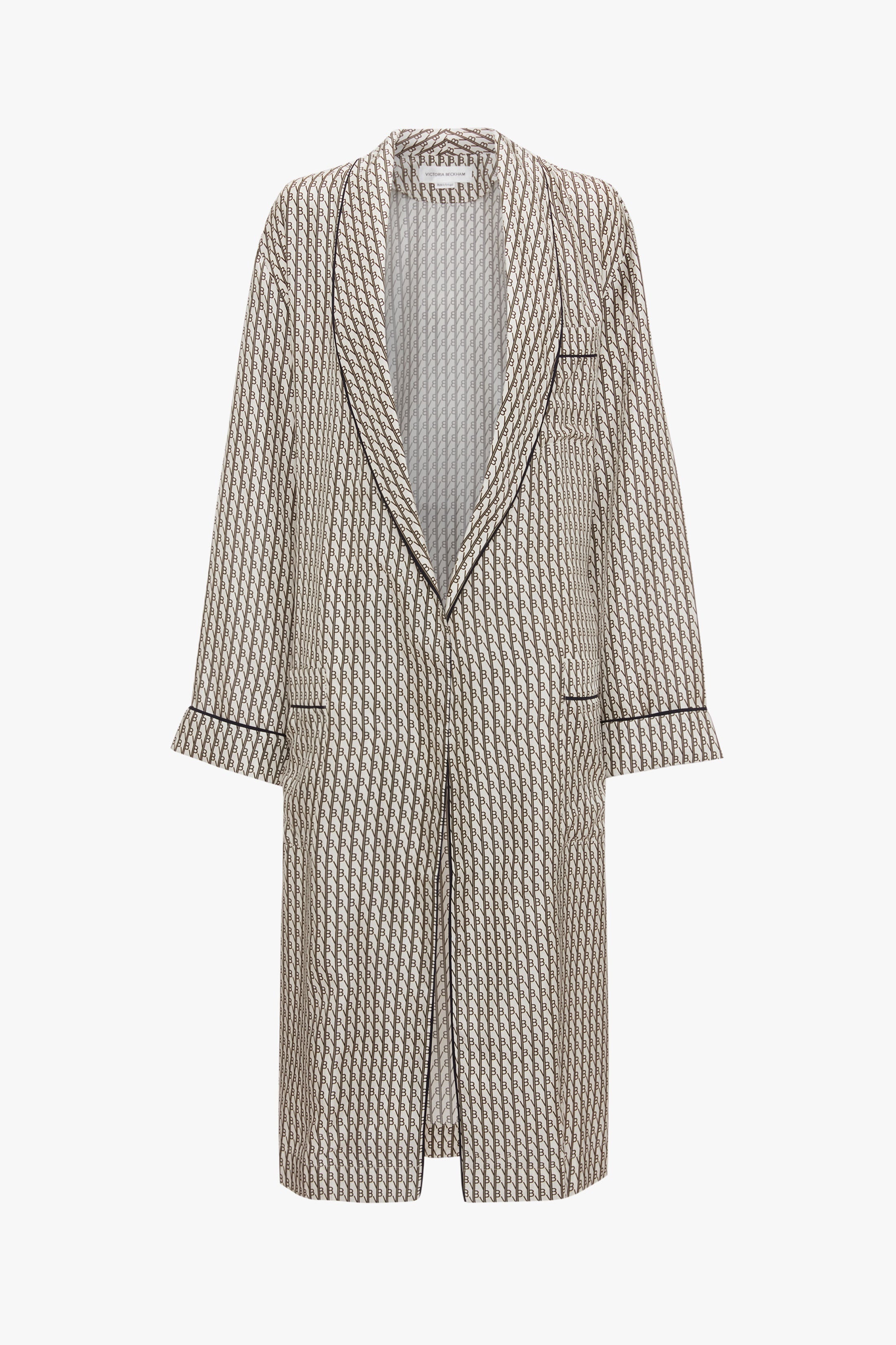 Pyjama Robe In VB House Monogram Jacquard - 1