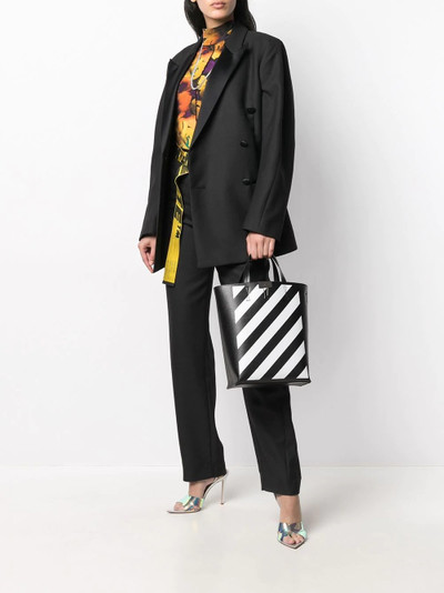 Off-White diagonal print tote bag outlook