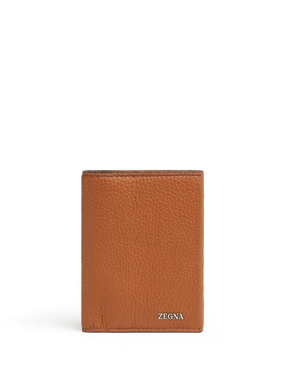 logo-plaque leather passport case - 1