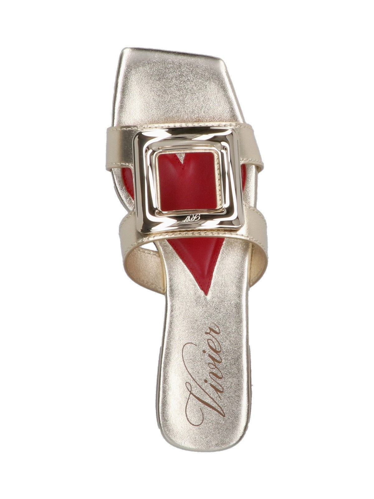 "SQUARED BUCKLE" SLIDE SANDALS - 5