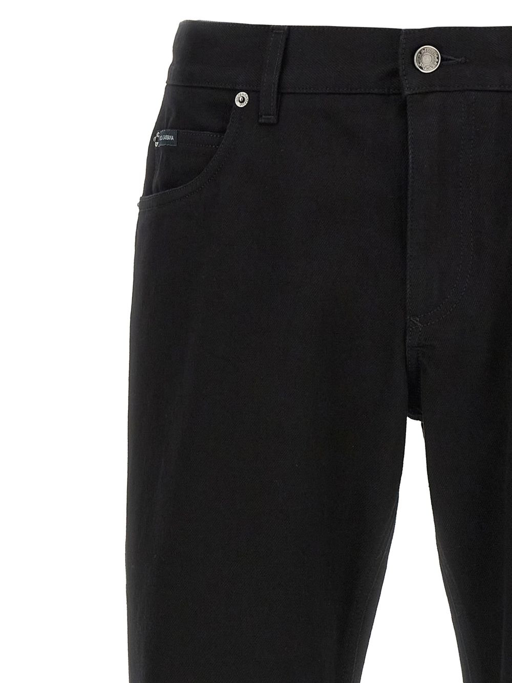 five-pocket logo-plaque jeans - 4