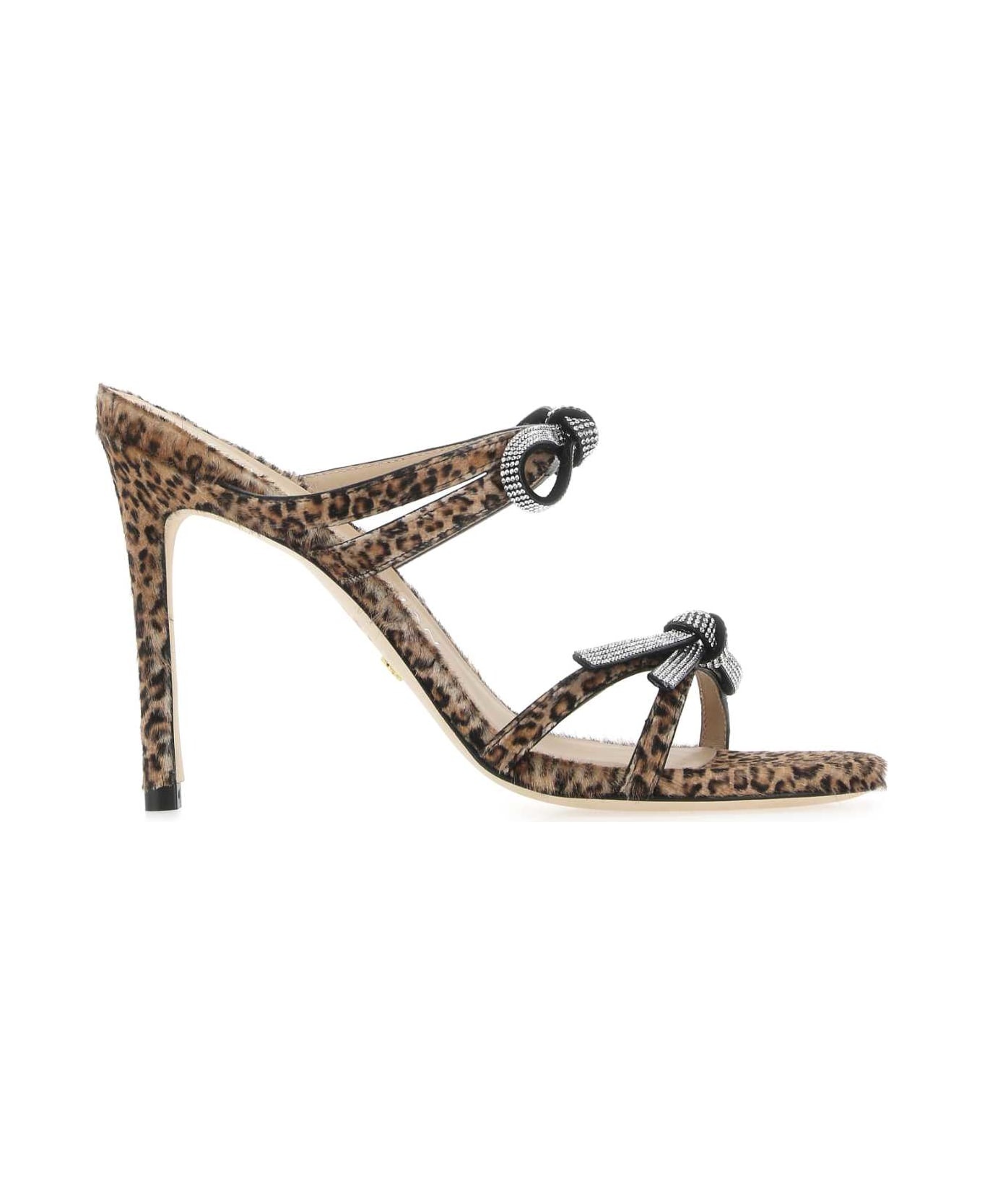 Printed Calf Hair Sw Bow Mules - 1