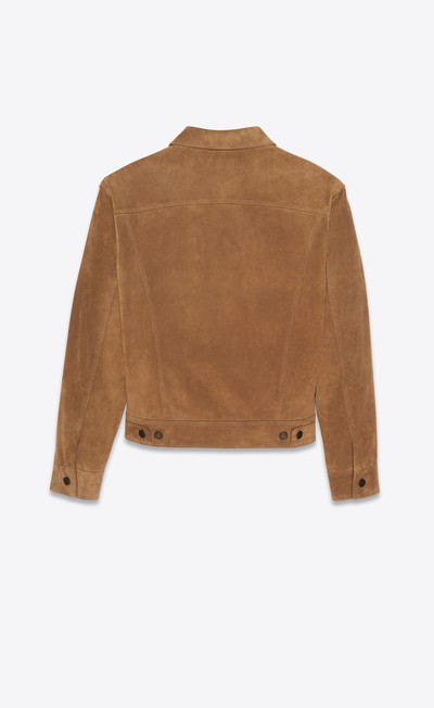 SAINT LAURENT 80's denim jacket in suede outlook