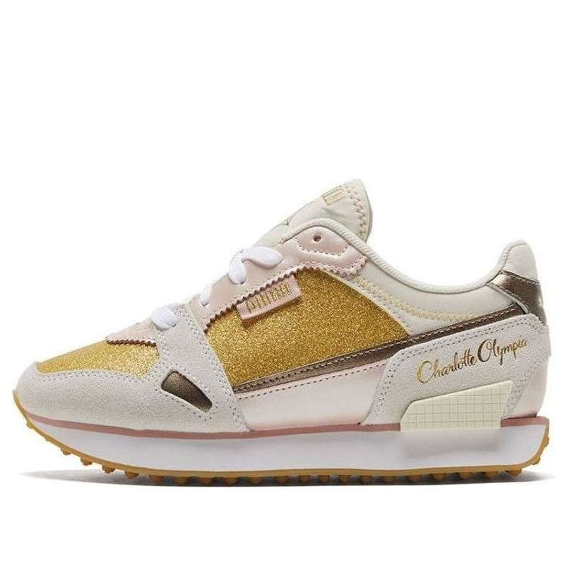 (WMNS) PUMA 샬롯 올림피아 x 마일 라이더 '골드 그리터'374340-01 - 1
