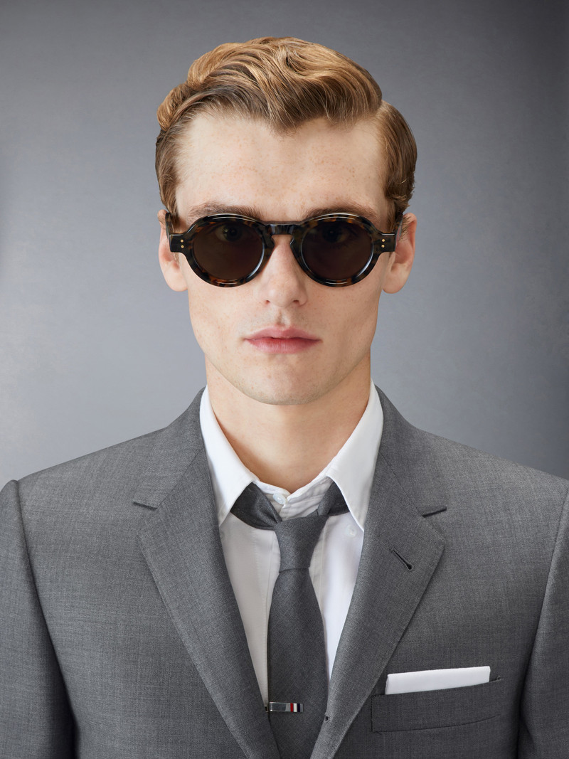 Thom Browne TOKYO TORTOISE ACETATE ROUND SUNGLASSES outlook