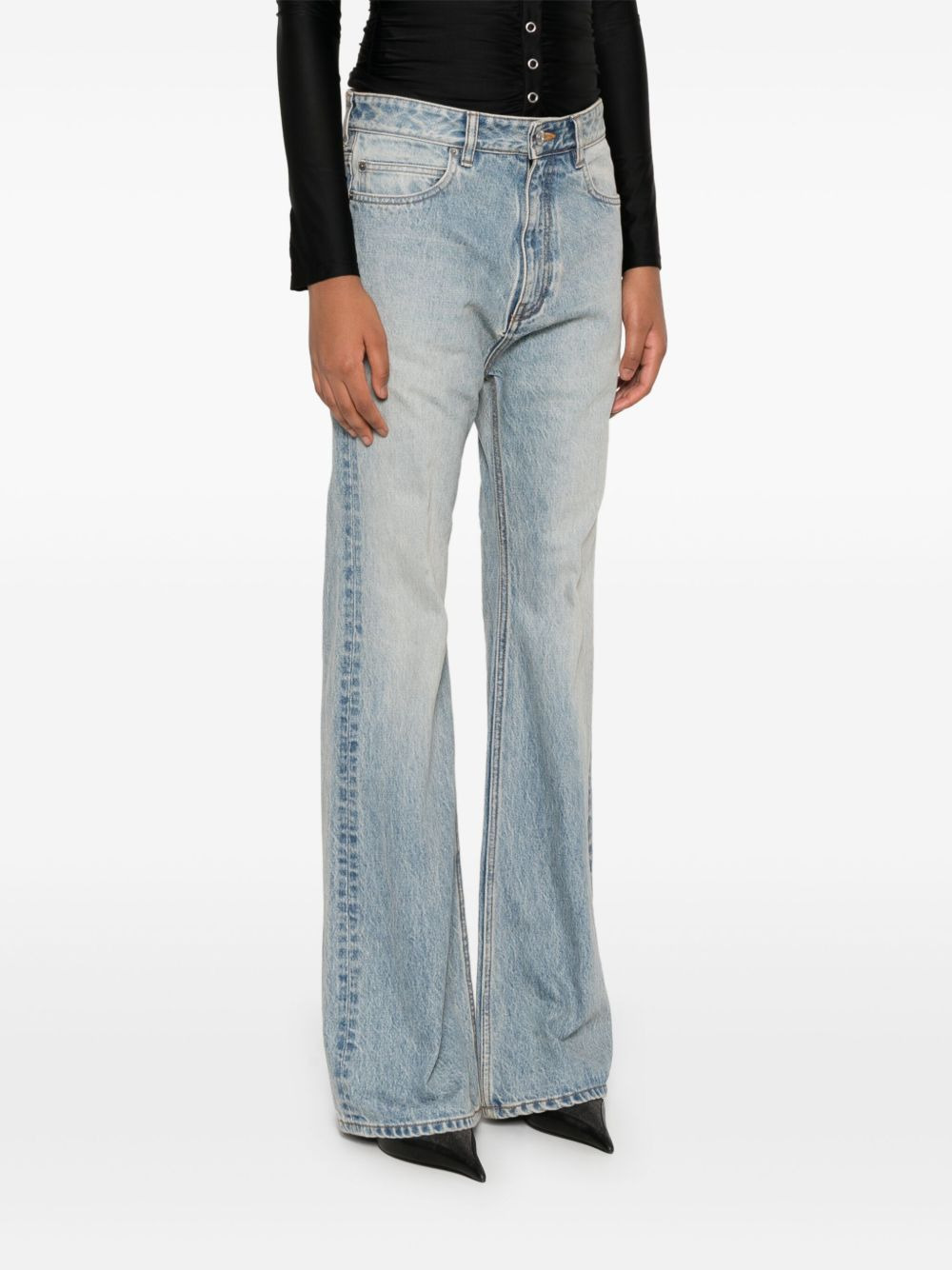 high-waist wide-leg jeans - 3