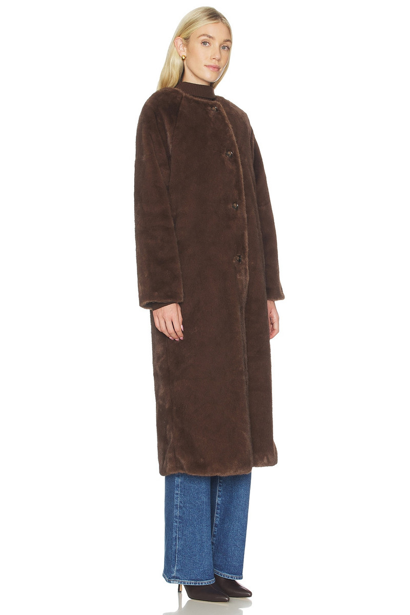 Line & Dot Axel Faux Fur Coat outlook