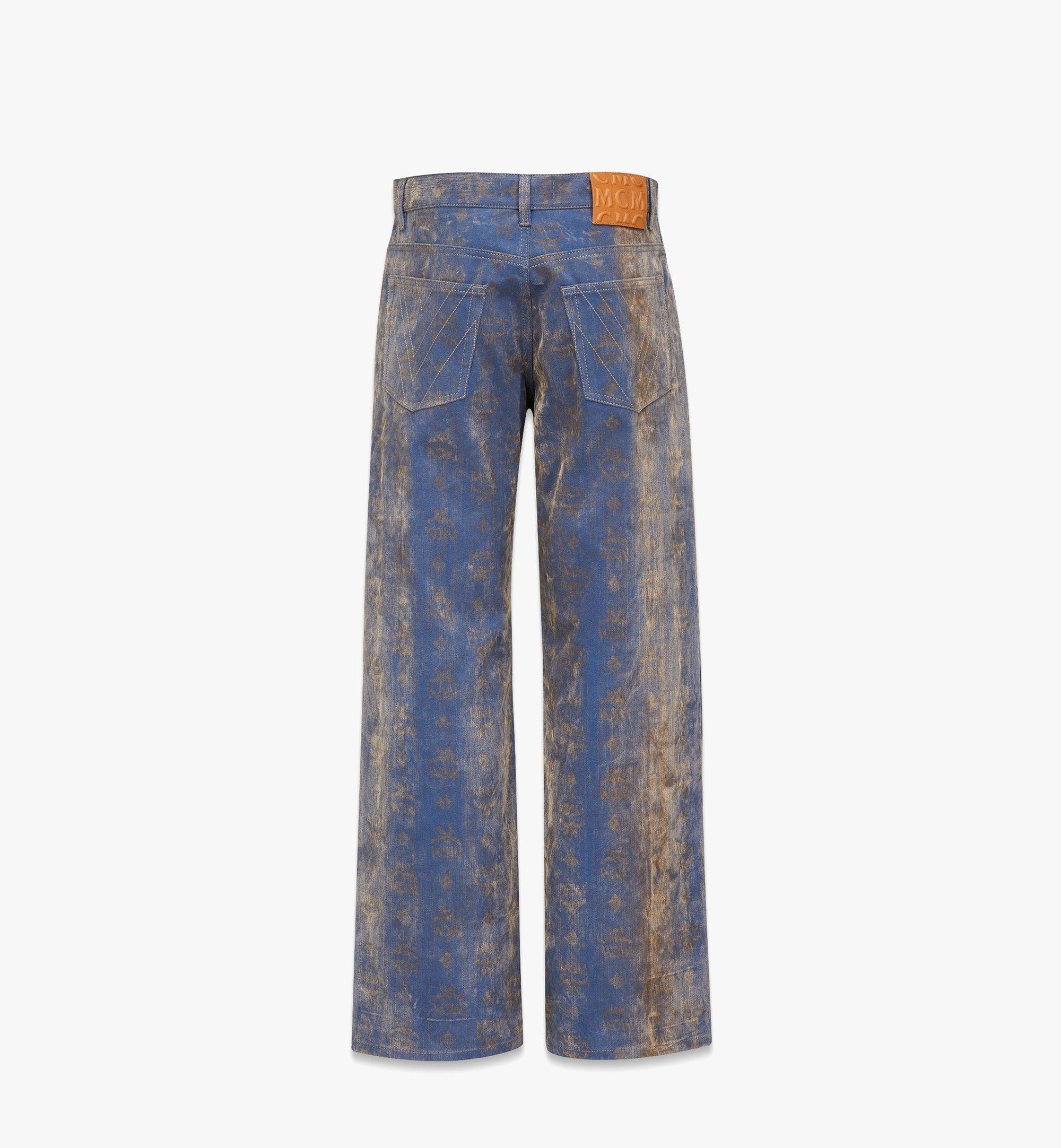 Monogram Jacquard Jeans in Velvet Denim - 2
