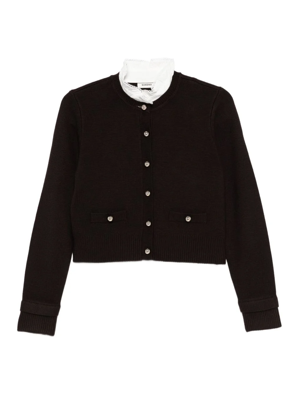 button-fastening cardigan - 1