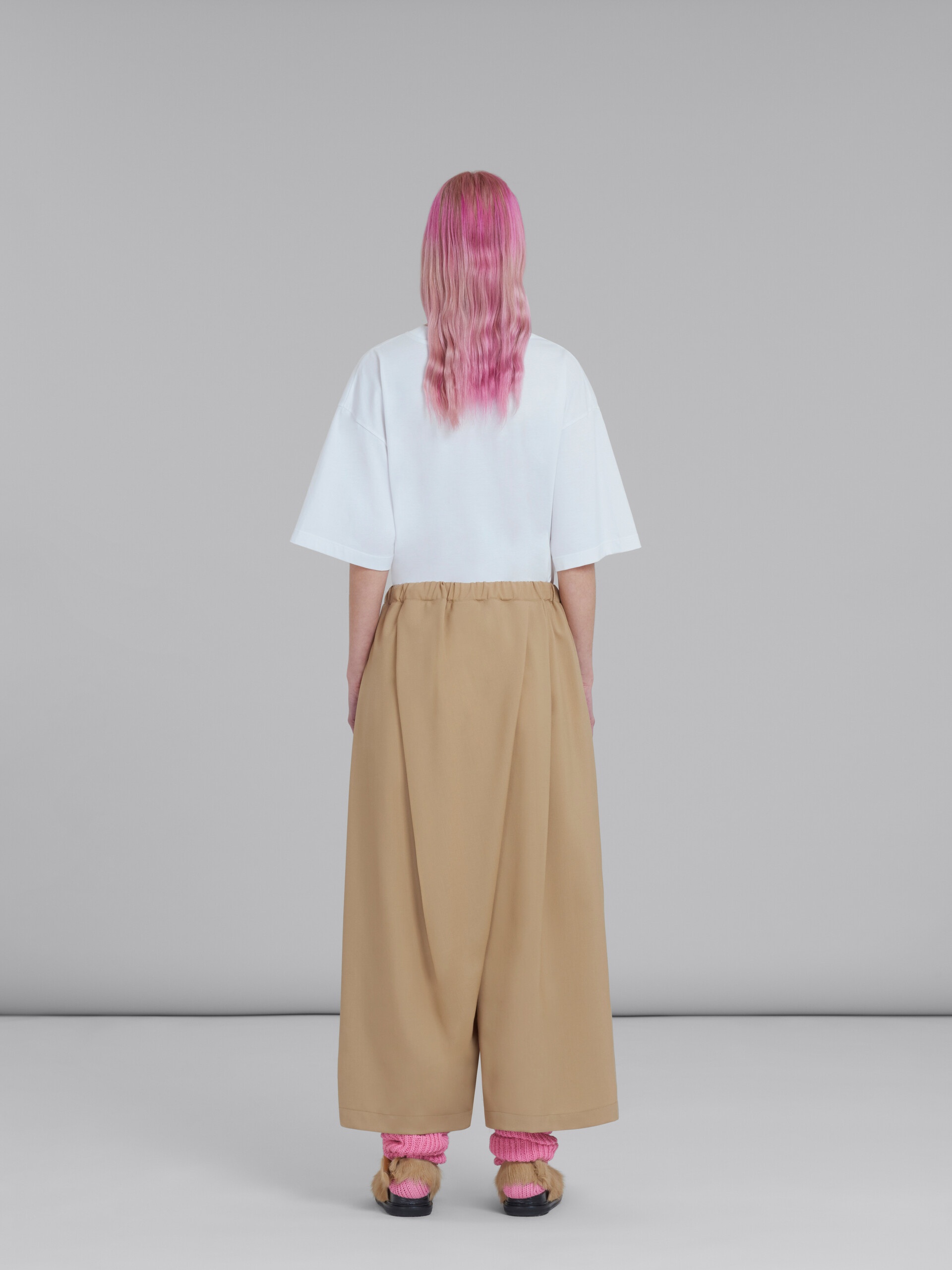 KARATE PANTS IN BEIGE TROPICAL WOOL - 3