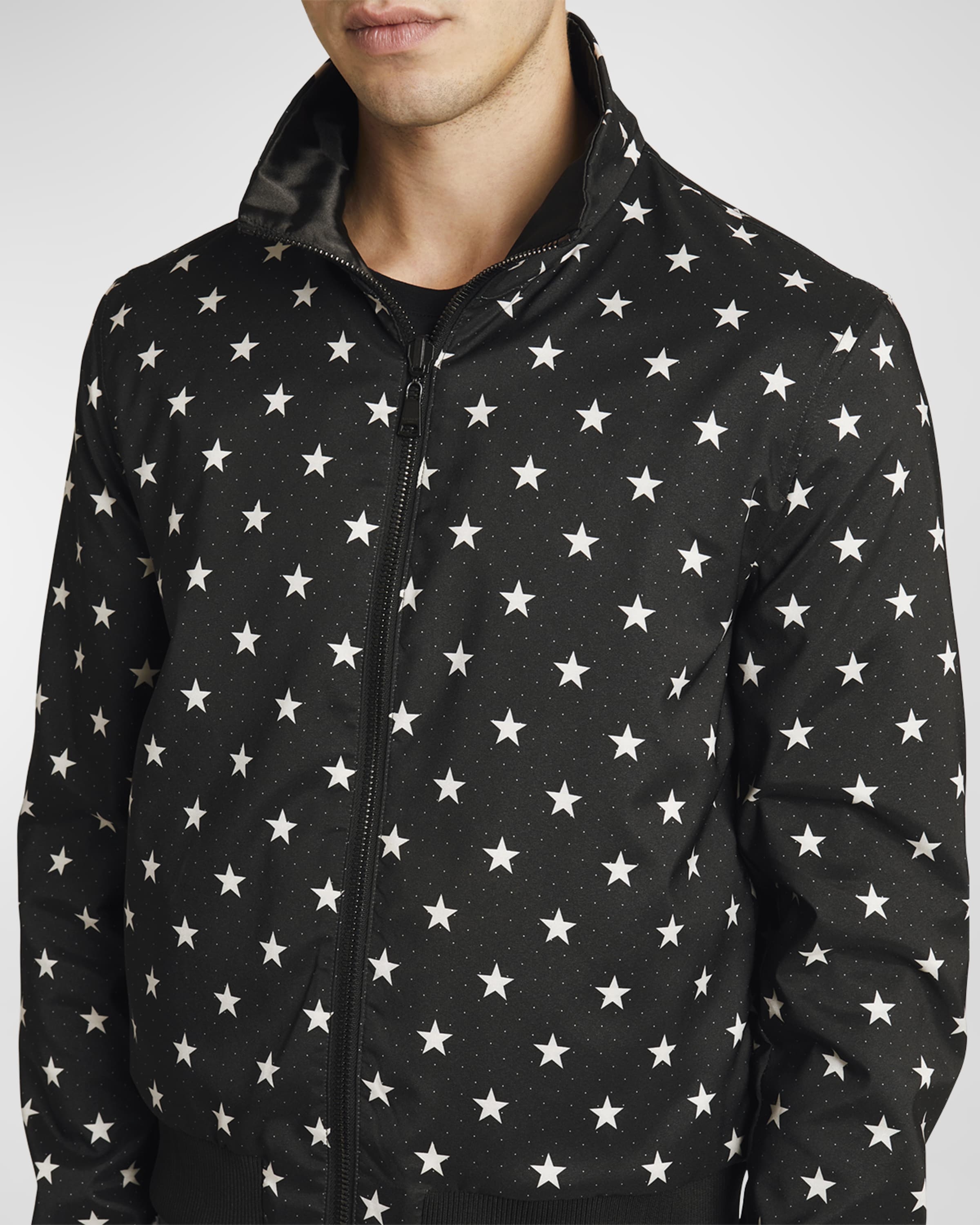 Men's Reversible Western Cut and Star Bomber Jacket - 6