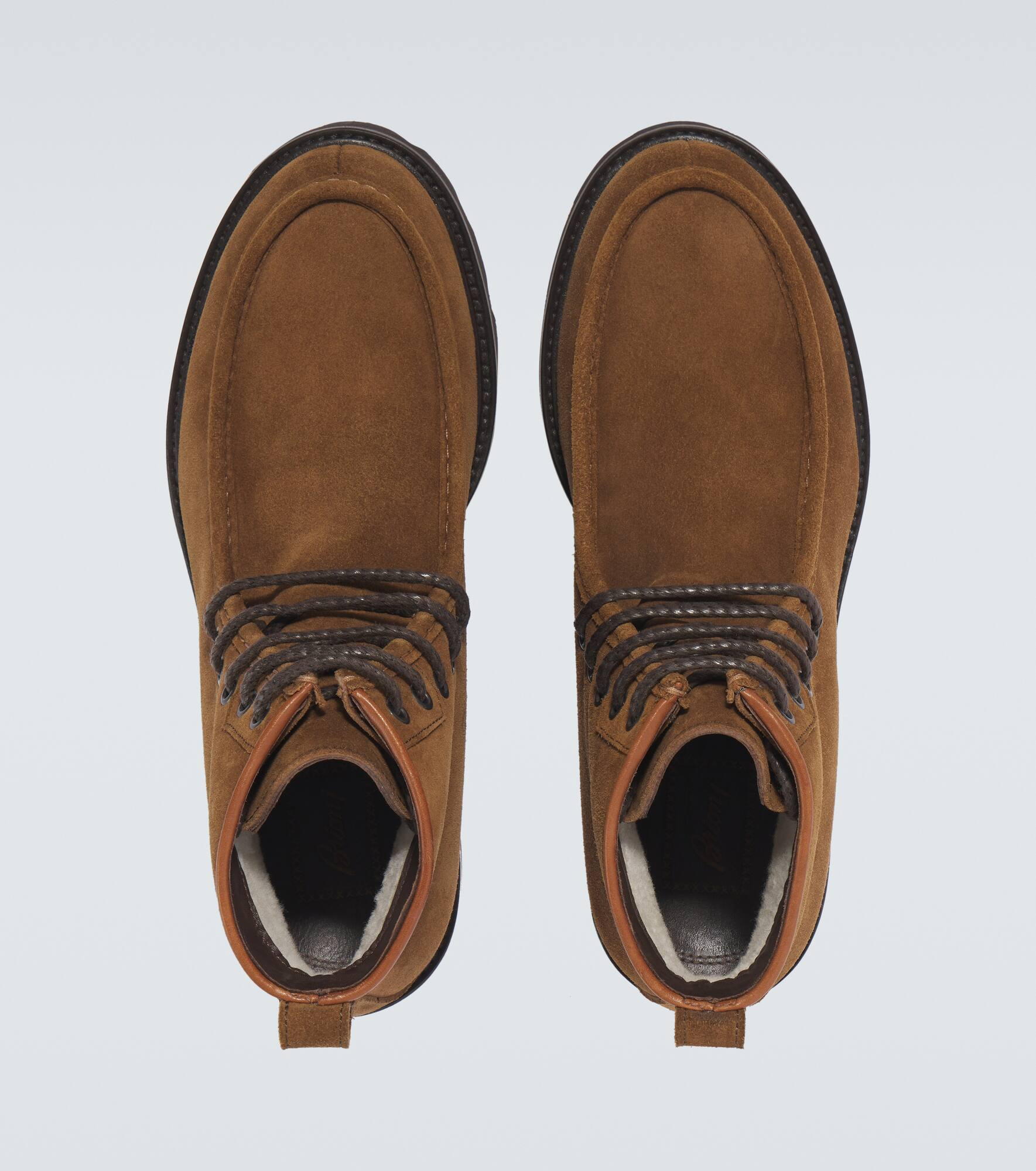 Suede lace-up boots - 4