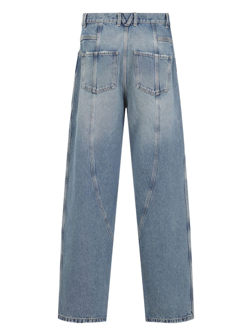 distressed straight-leg jeans - 2