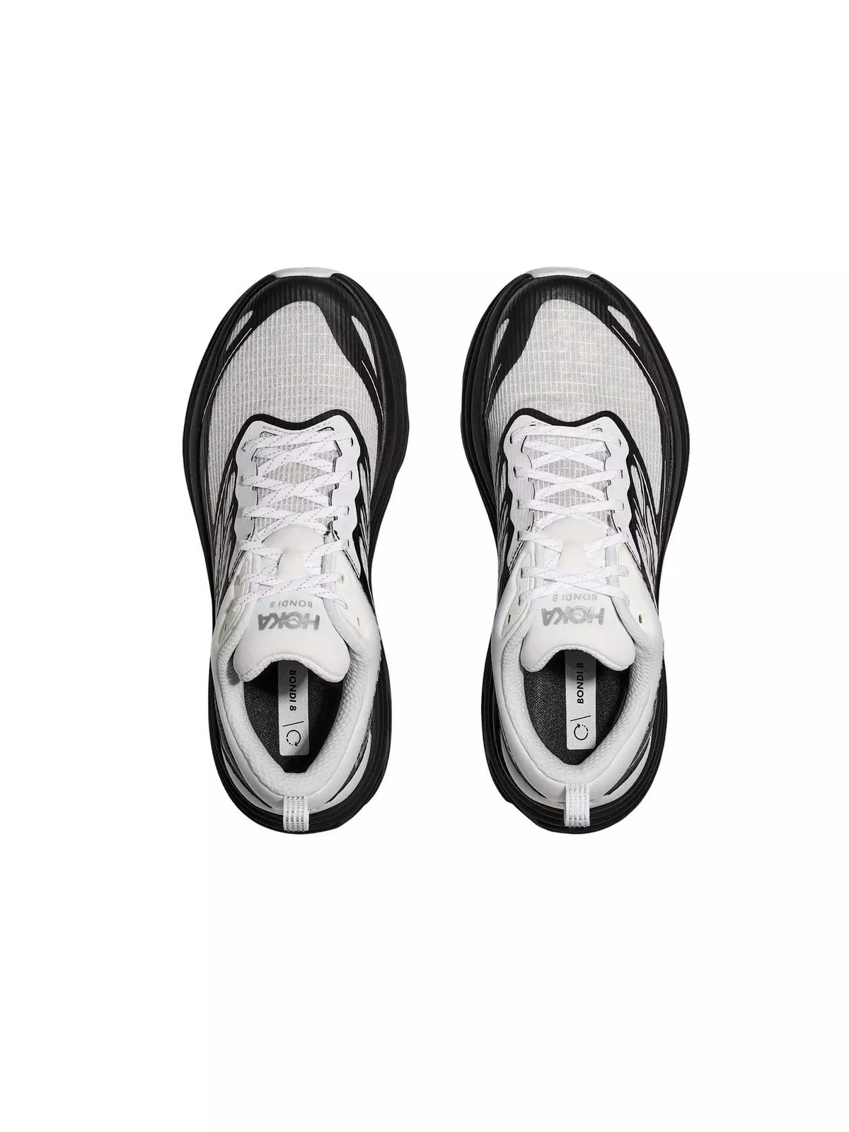 Bondi 8 Stealth/Tech Caged "Frost/Black" Unisex Running Shoe - 2