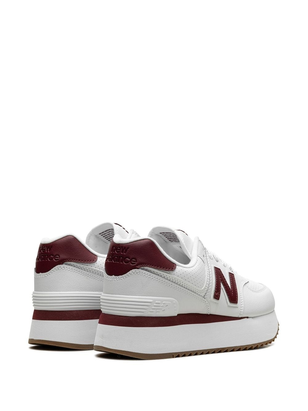 574+ "White/Burgundy" sneakers - 3