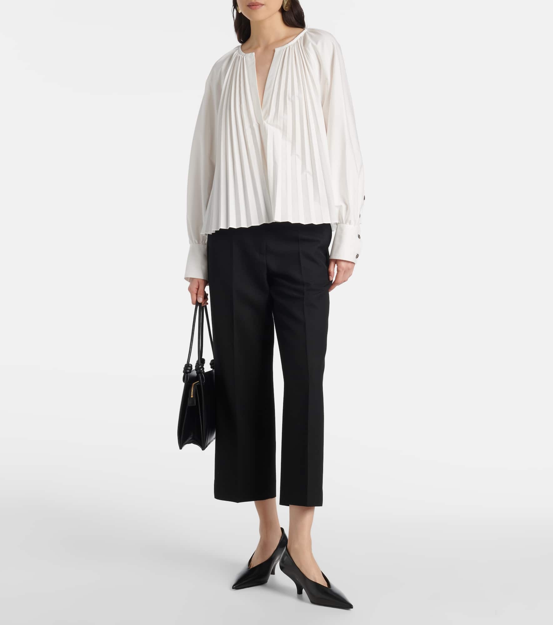 Monica cotton-blend poplin blouse - 2