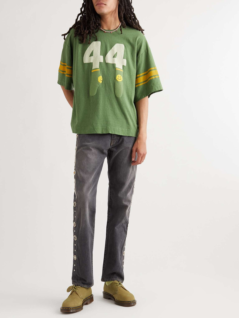 Kapital Striped Printed Cotton-Jersey T-Shirt outlook