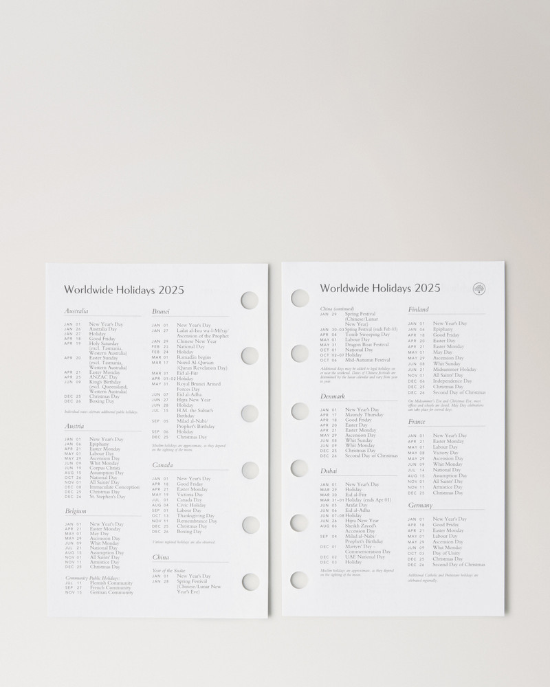 2025 Pocket Book Diary Insert White Paper 4