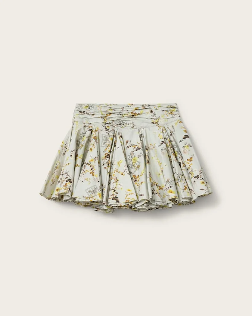 TULIP FLORAL VOUMINOIS MINI SKIRT - 1