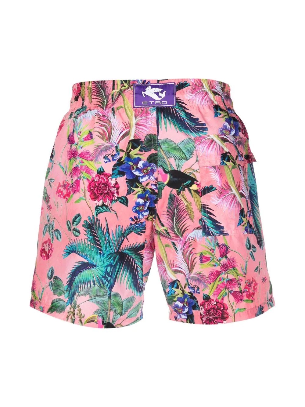 tropical print swim shorts - 2