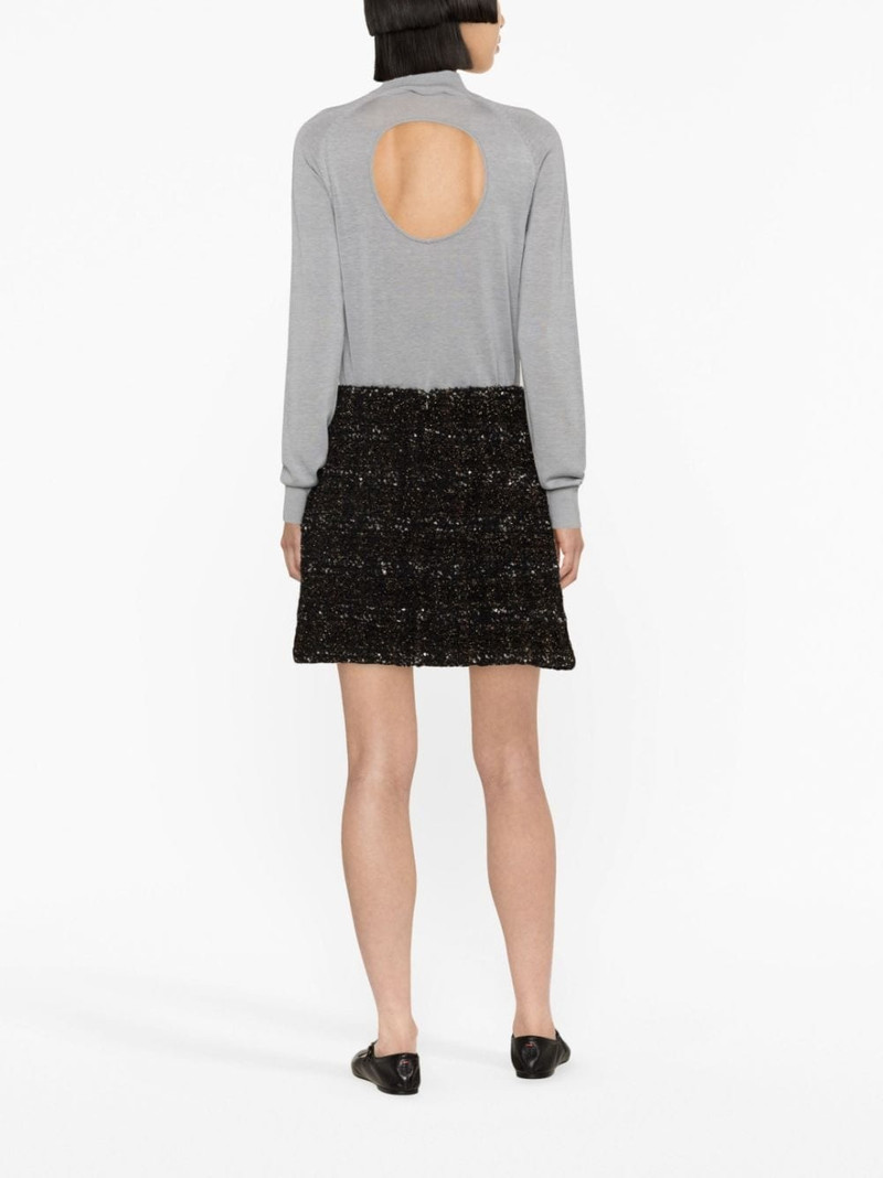 textured high-waist skirt 4