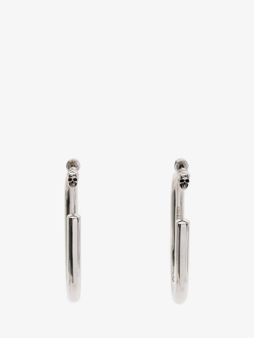 Oversized Hoop Earrings in Antique Silver - 3