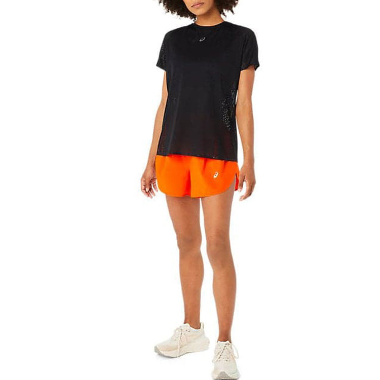 (WMNS) ASICS Metarun Running T-shirt 'Black' 2012C976-001 - 3
