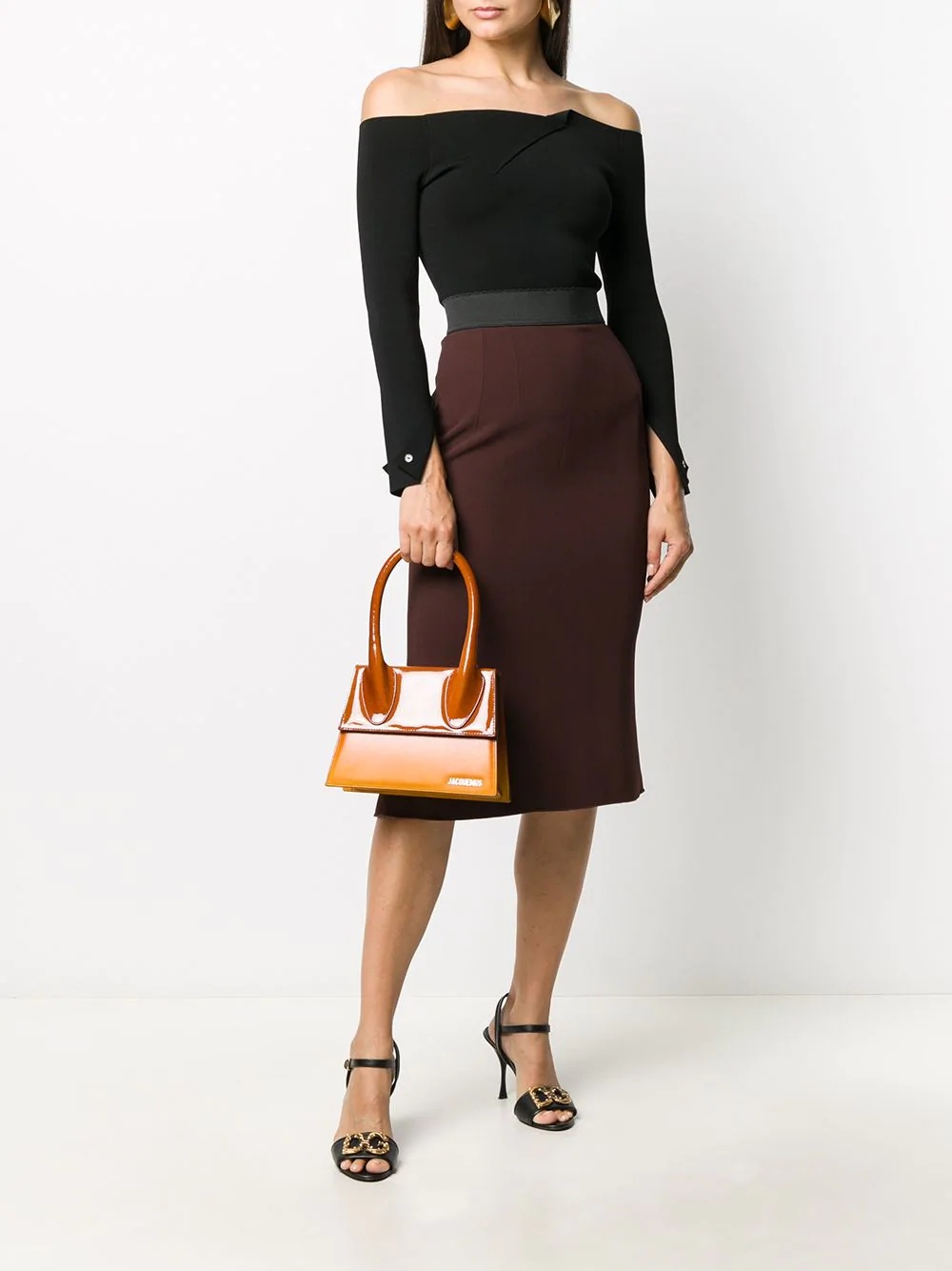 high-waisted pencil skirt - 2