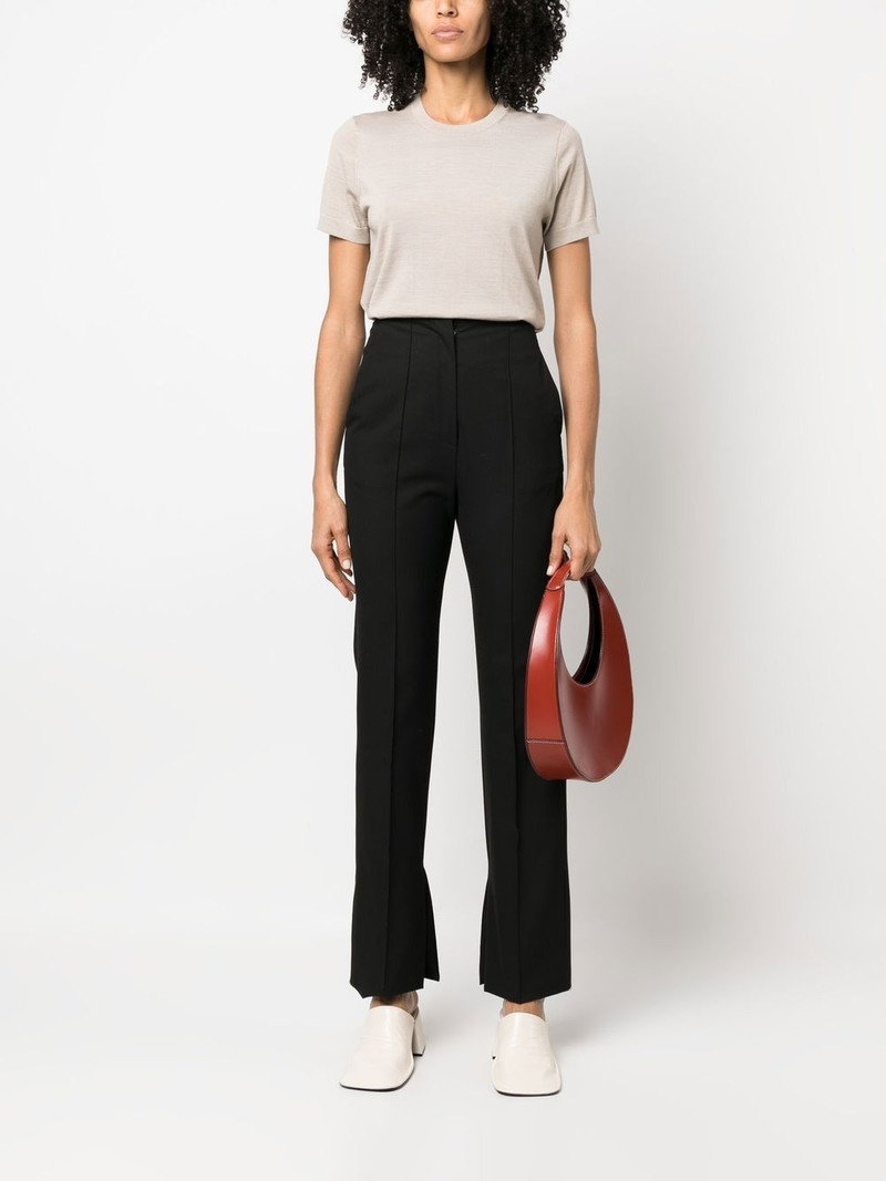 Theory short-sleeve knitted wool top outlook