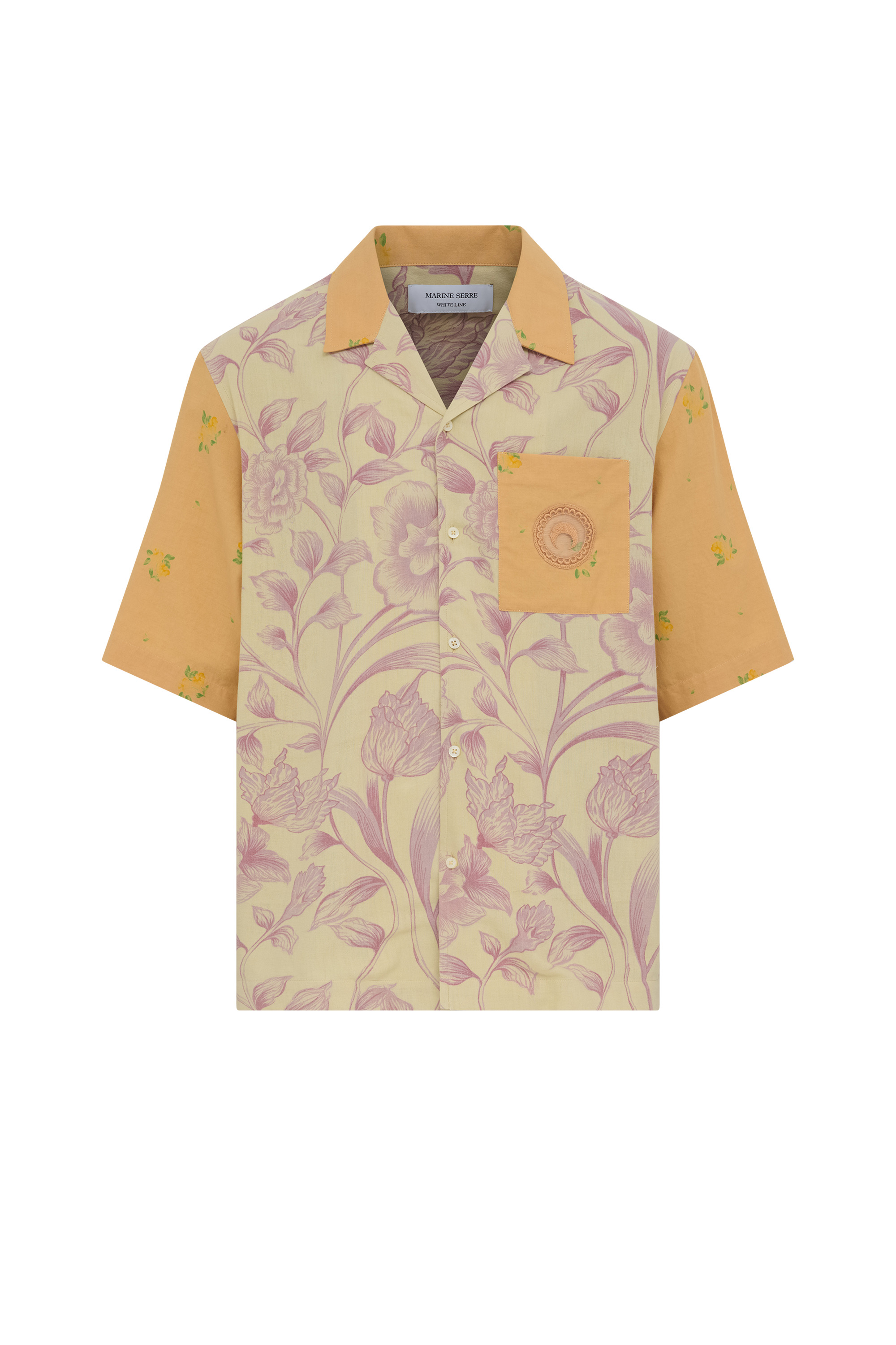 Upcycled Floral Linen Bowling Shirt - 7
